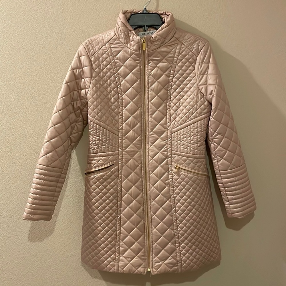 Via Spiga Quilted Puffer Jacket Coat NWOT